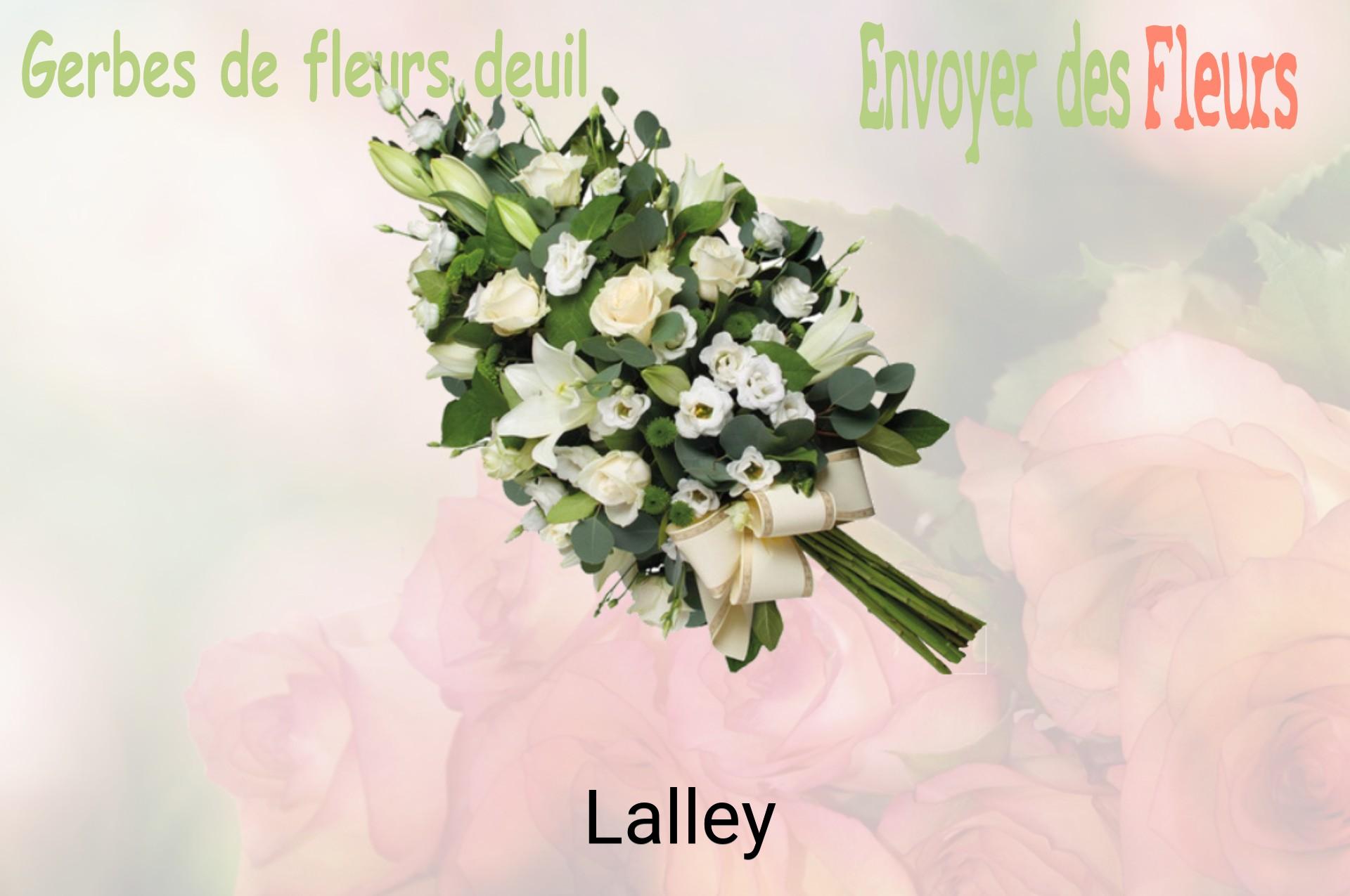 Gerbe de fleurs de deuil livrée à Lalley
